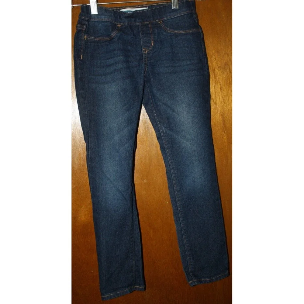 Girls BCG Black SS Top & Old Navy Stonewash Jeans Set Sz M Strong & Fearless